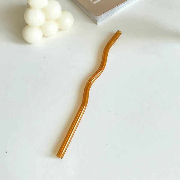 Wavy Glass Straw