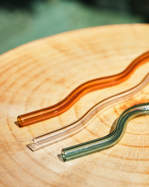 Wavy Glass Straw