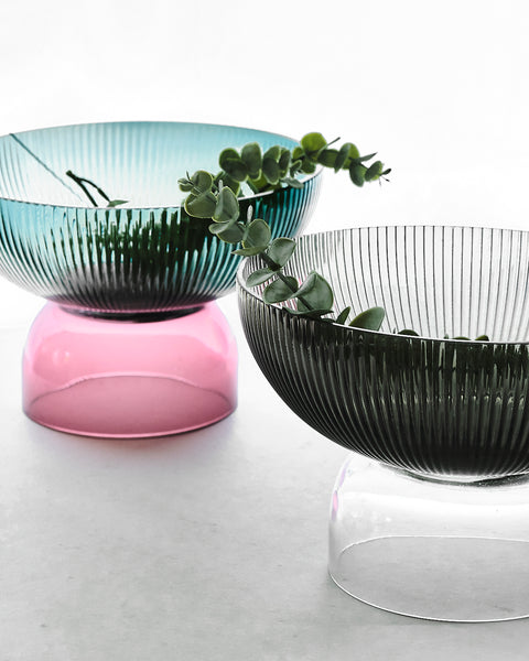 Beyonce Glass Raised Fruit Bowl - Large