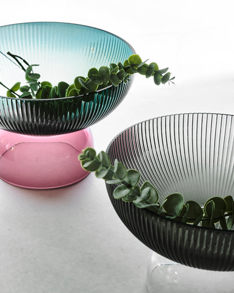 Beyonce Glass Raised Fruit Bowl - Large
