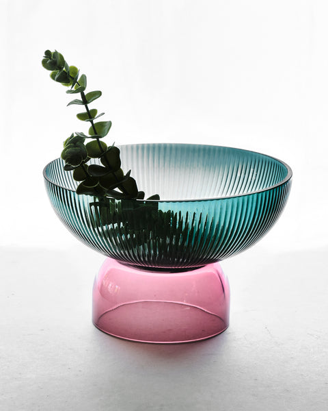 Beyonce Glass Raised Fruit Bowl - Large