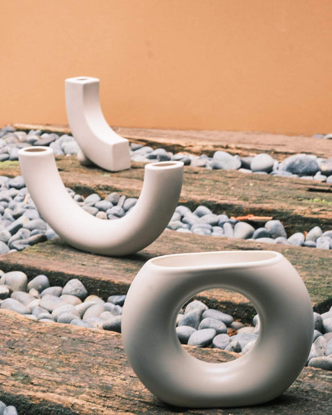 Silhouette J-Shaped Vase