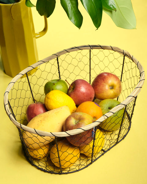 Hudson Chicken Wire Bread Basket Oval - Large