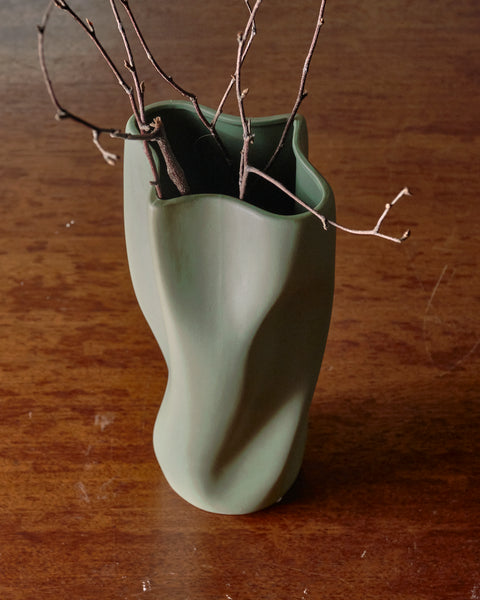 Hermosa Green Vase - Wide