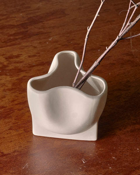 Hermosa White Vase - Short