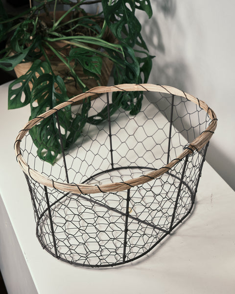Hudson Chicken Wire Bread Basket Oval - Large