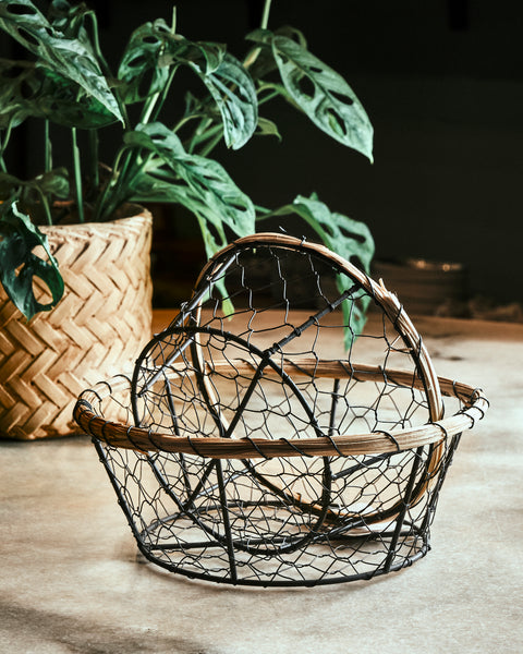Hudson Chicken Wire Bread Basket Round - Small