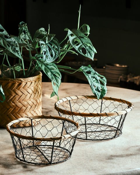 Hudson Chicken Wire Bread Basket Round - Small