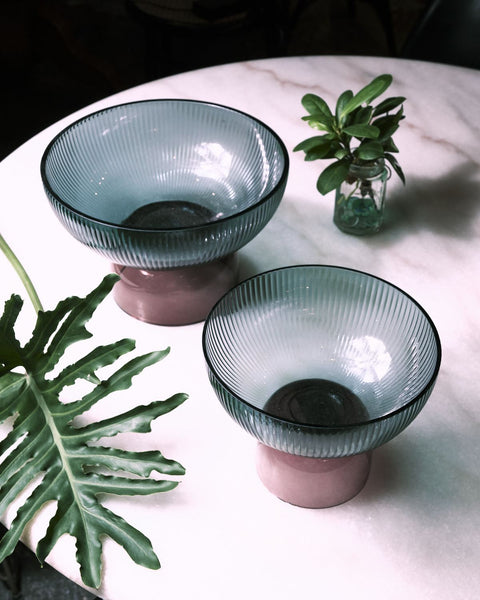 Beyonce Glass Raised Fruit Bowl - Small
