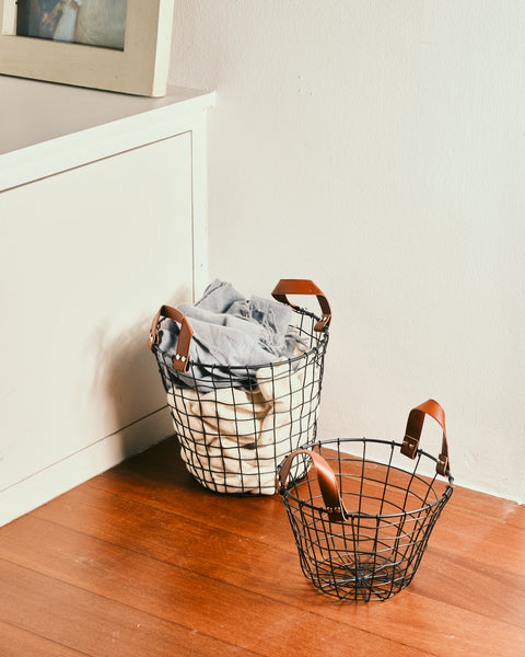 Tiller Black Laundry Bin - Large