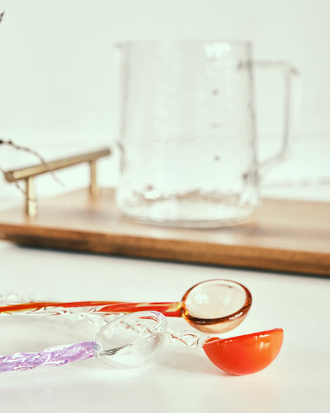 Whimsical Candy Glass Stirring Spoon