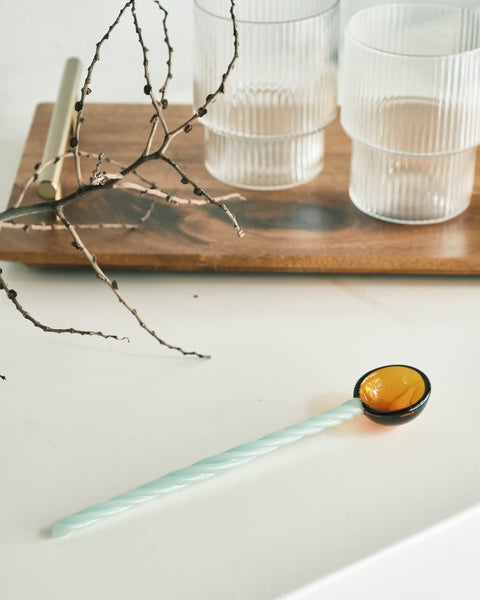 Whimsical Candy Glass Stirring Spoon