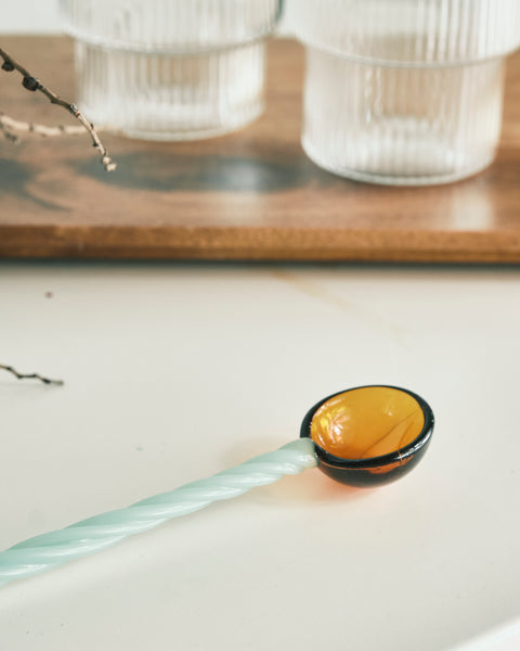 Whimsical Candy Glass Stirring Spoon