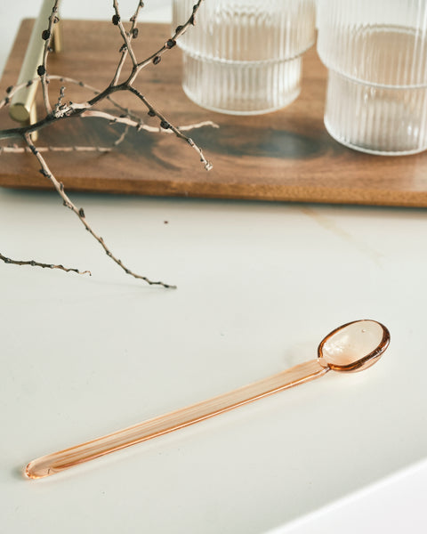 Whimsical Candy Glass Stirring Spoon