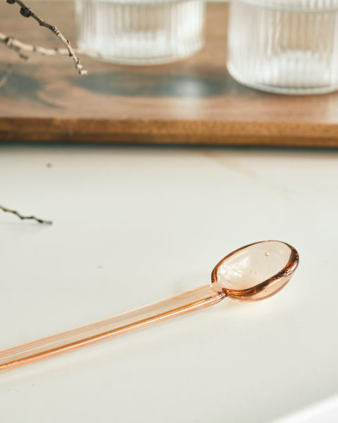 Whimsical Candy Glass Stirring Spoon