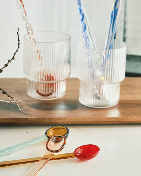 Whimsical Candy Glass Stirring Spoon