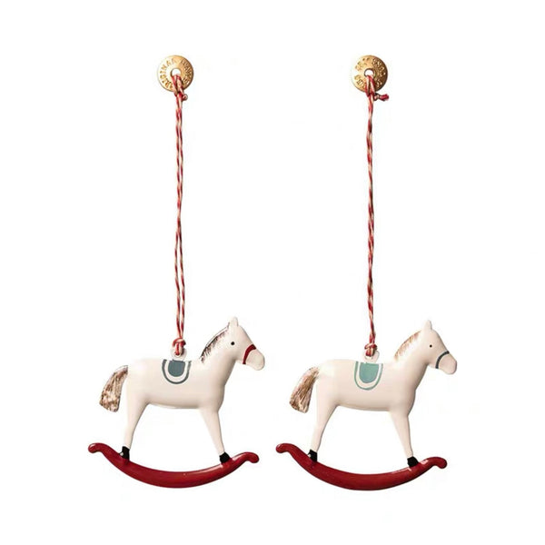 Poppy Wooden Horse ornament