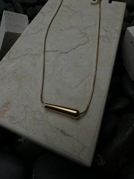 Ingrid Collection - Long Bean Necklace