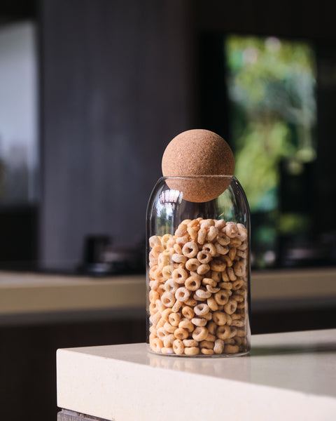 Alvaro Glass Bottle with Cork Ball Top