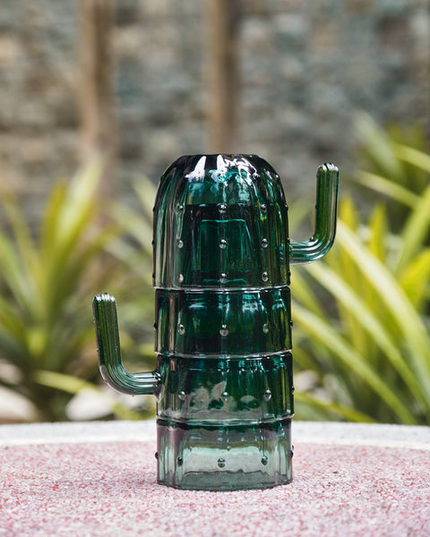 Cactus Stackable Glass Cups - Set of 4