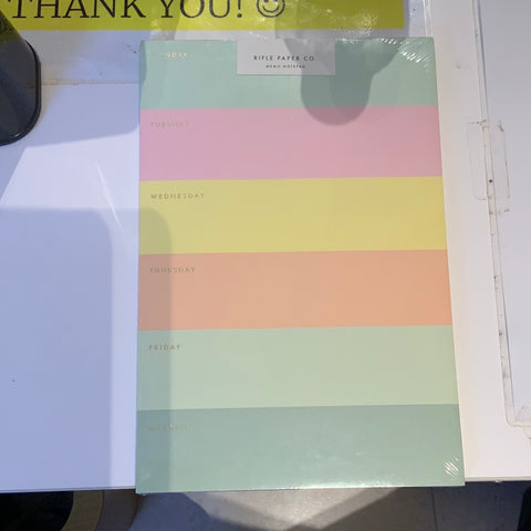 RIFLE PAPER CO - Colour Block Weekly Memo Notepad