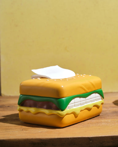 Hamburger Tissue Box