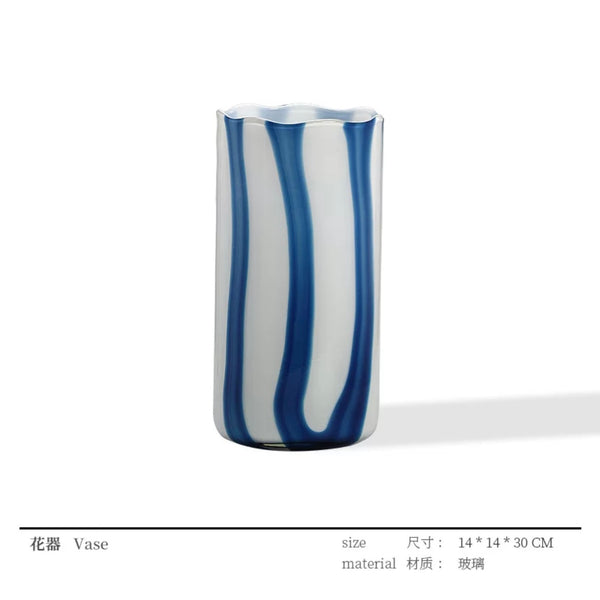 Lou Blue Stripes Straight - Small