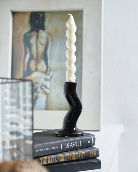 Kristen Candleholder - Small, Black