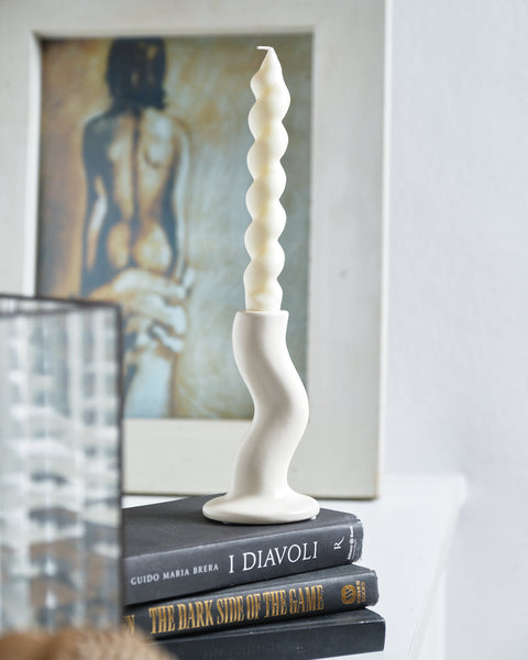 Kristen Candleholder - Small, White