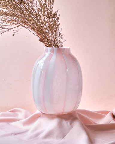 Lou Pink and White Stripes Vase