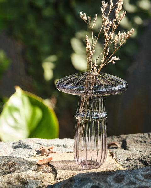 Mushroom Mini Glass Vase