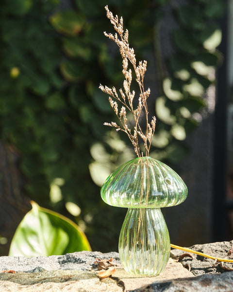 Mushroom Mini Glass Vase