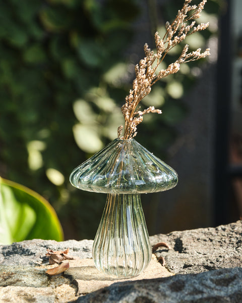 Mushroom Mini Glass Vase