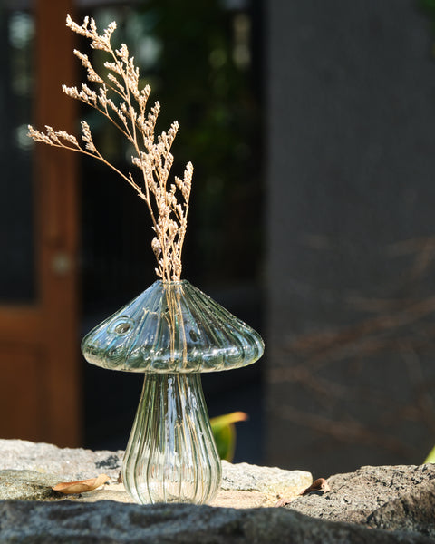 Mushroom Mini Glass Vase