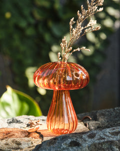 Mushroom Mini Glass Vase