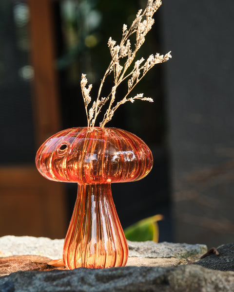 Mushroom Mini Glass Vase