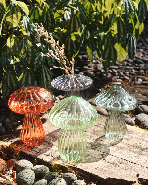 Mushroom Mini Glass Vase