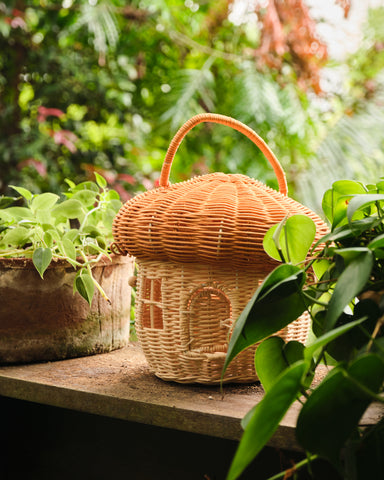 Rattan Mushroom Basket