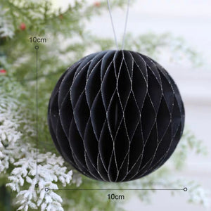 Noel Paper Ball Christmas Tree Hanging - Black