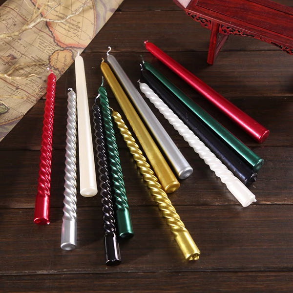Rina Candle Set - Silver (Set of 12)