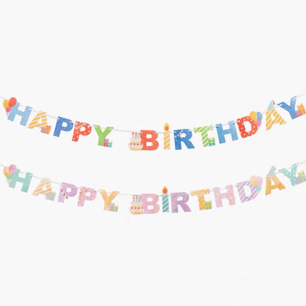 Elsie Happy Birthday Banner - Pastel