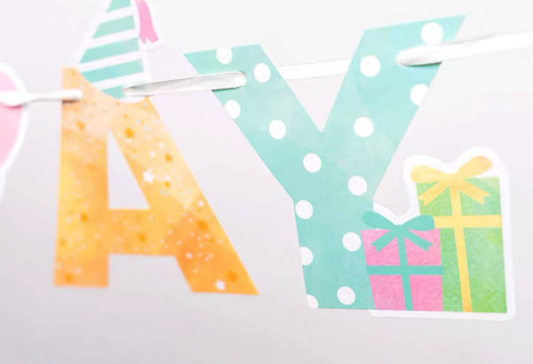 Elsie Happy Birthday Banner - Pastel