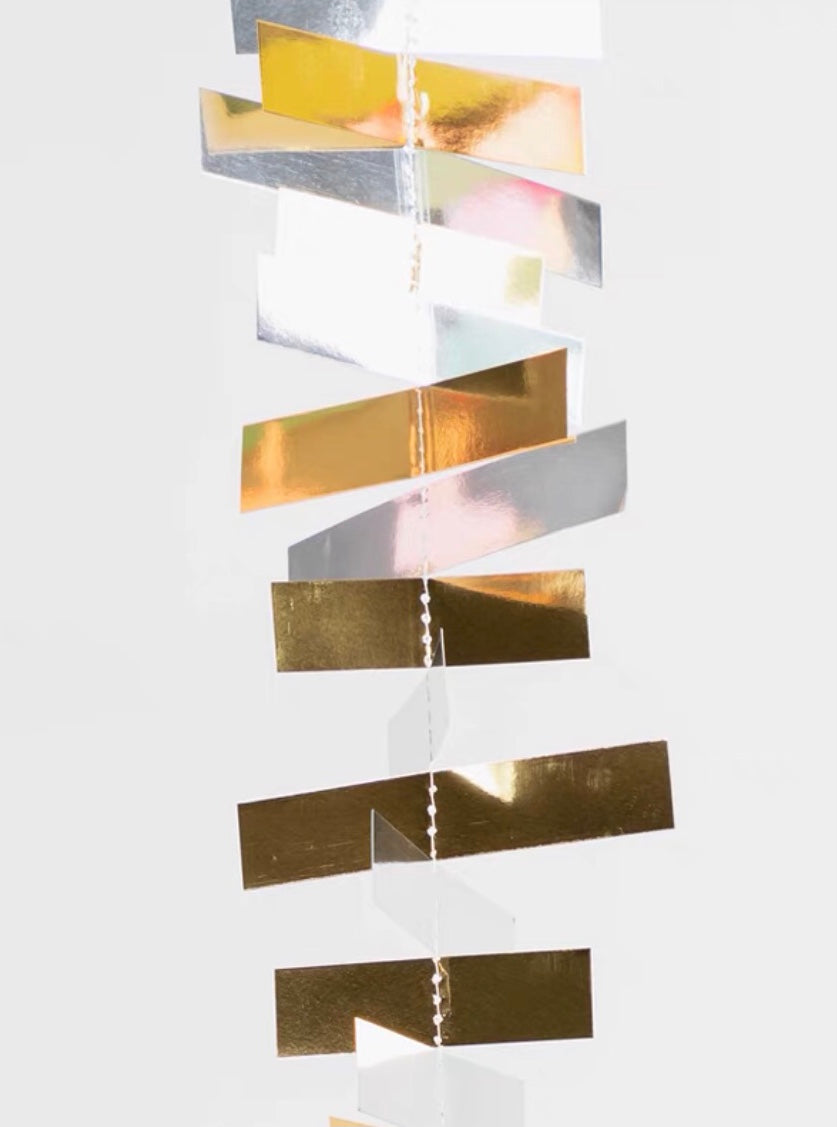 Fringy Banner (Silver & Gold)
