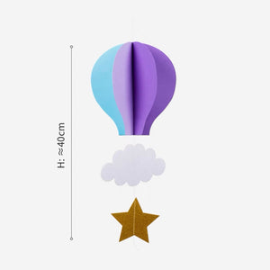 Agnes Hot Balloon Decor - Purple