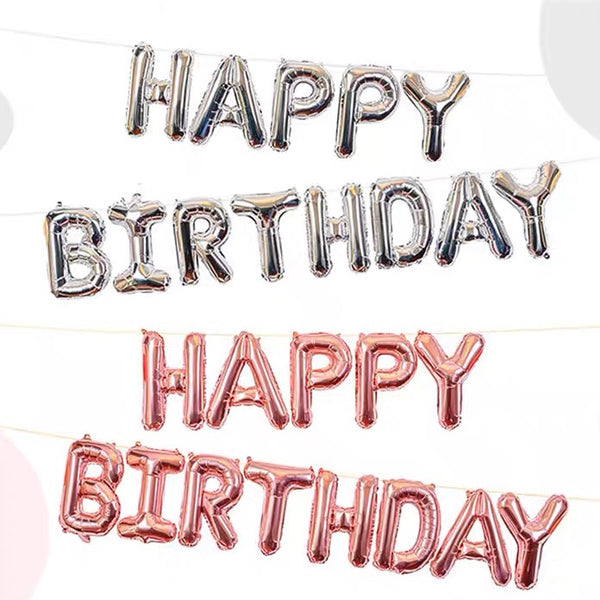 Birthday Balloon Set (Sliver)