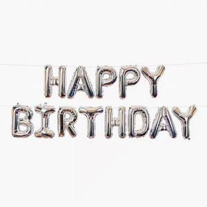 Birthday Balloon Set (Sliver)
