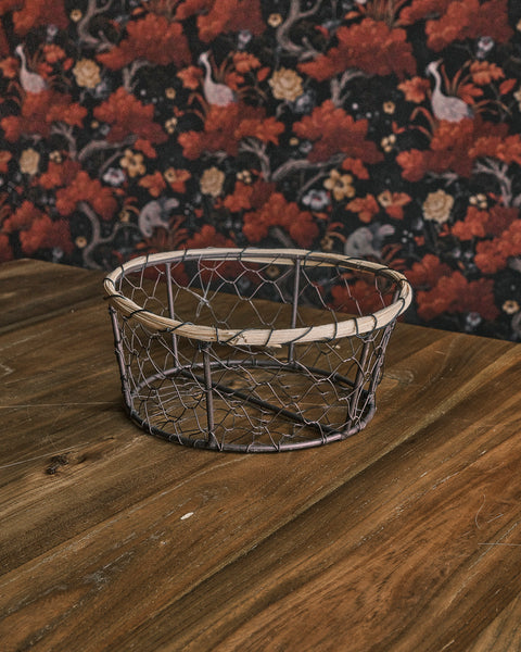 Hudson Chicken Wire Bread Basket Round - Small