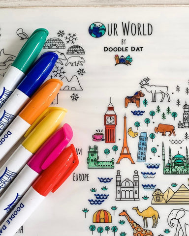 Let's Play Doodle Dat: A3 Silicone Mat Set