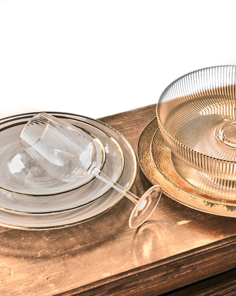 Aura Gold Rimmed Serving Plate