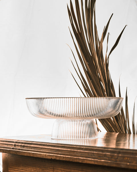 Aura Gold Rimmed Raised Dish